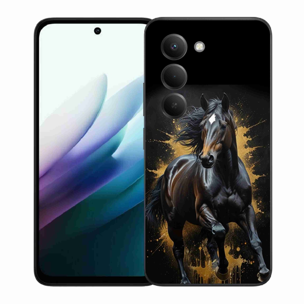 Gelový kryt mmCase na Xiaomi Redmi 15 4G/5G 171 mm - elegantní černý hřebec