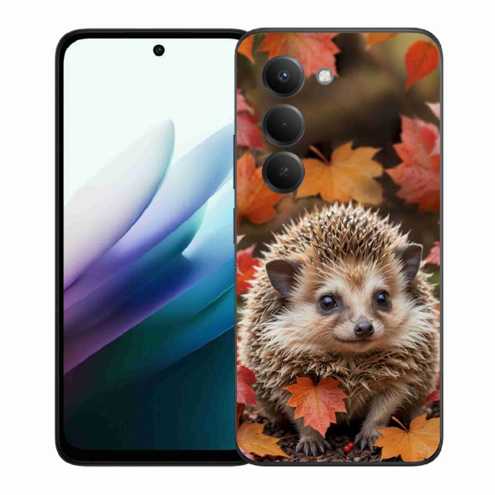 Gelový kryt mmCase na Xiaomi Redmi 15 4G/5G 171 mm - ježek v listí