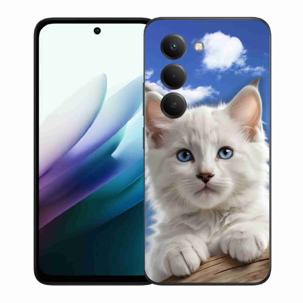 Gelový kryt mmCase na Xiaomi Redmi 15 4G/5G 171 mm - kotě a oblaka