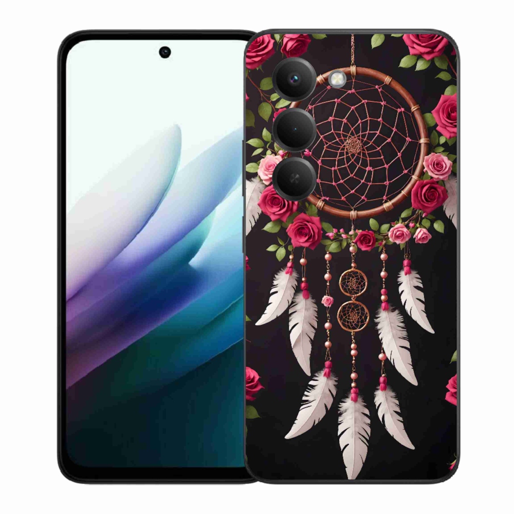 Gelový kryt mmCase na Xiaomi Redmi 15 4G/5G 171 mm - lapač snů s růžemi