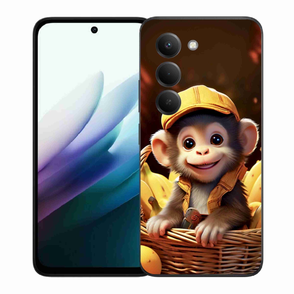 Gelový kryt mmCase na Xiaomi Redmi 15 4G/5G 171 mm - opice v košíku