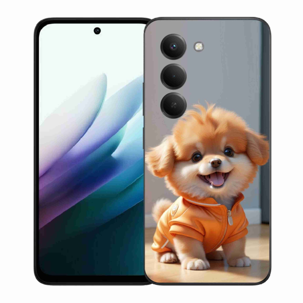 Gelový kryt mmCase na Xiaomi Redmi 15 4G/5G 171 mm - roztomilý pomeranian v mikině
