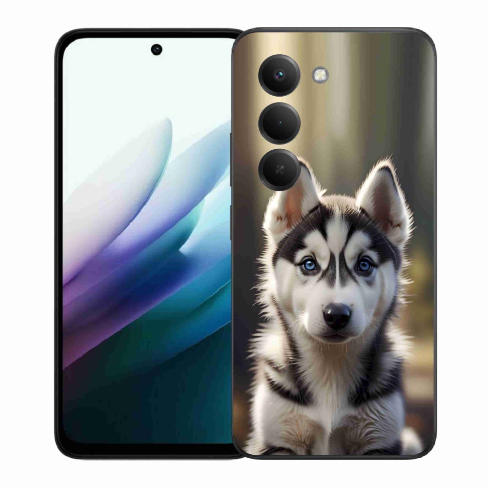 Gelový kryt mmCase na Xiaomi Redmi 15 4G/5G 171 mm - roztomilý sibiřský husky