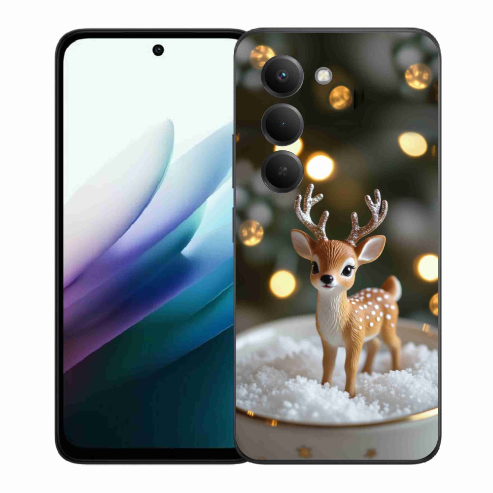 Gelový kryt mmCase na Xiaomi Redmi 15 4G/5G 171 mm - roztomilý vánoční jelen