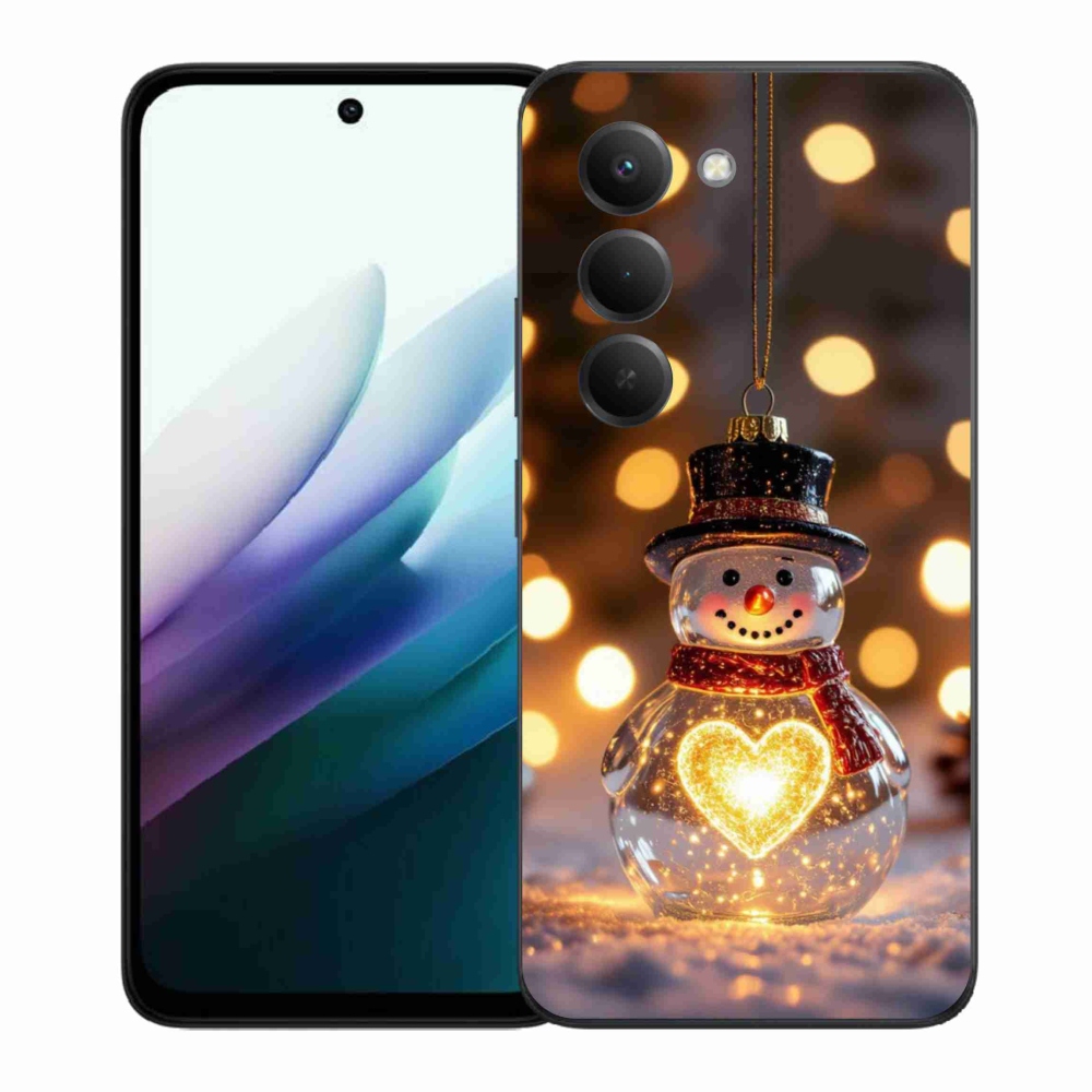 Gelový kryt mmCase na Xiaomi Redmi 15 4G/5G 171 mm - svítící vánoční sněhulák