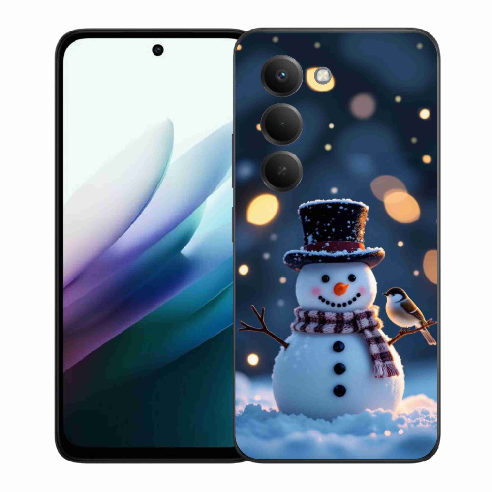 Gelový kryt mmCase na Xiaomi Redmi 15 4G/5G 171 mm - vánoční sněhulák