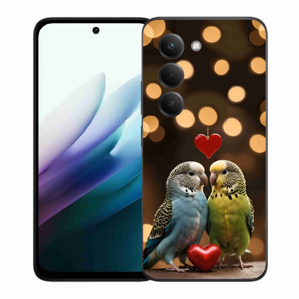 Gelový kryt mmCase na Xiaomi Redmi 15 4G/5G 171 mm - zamilovaní papoušci