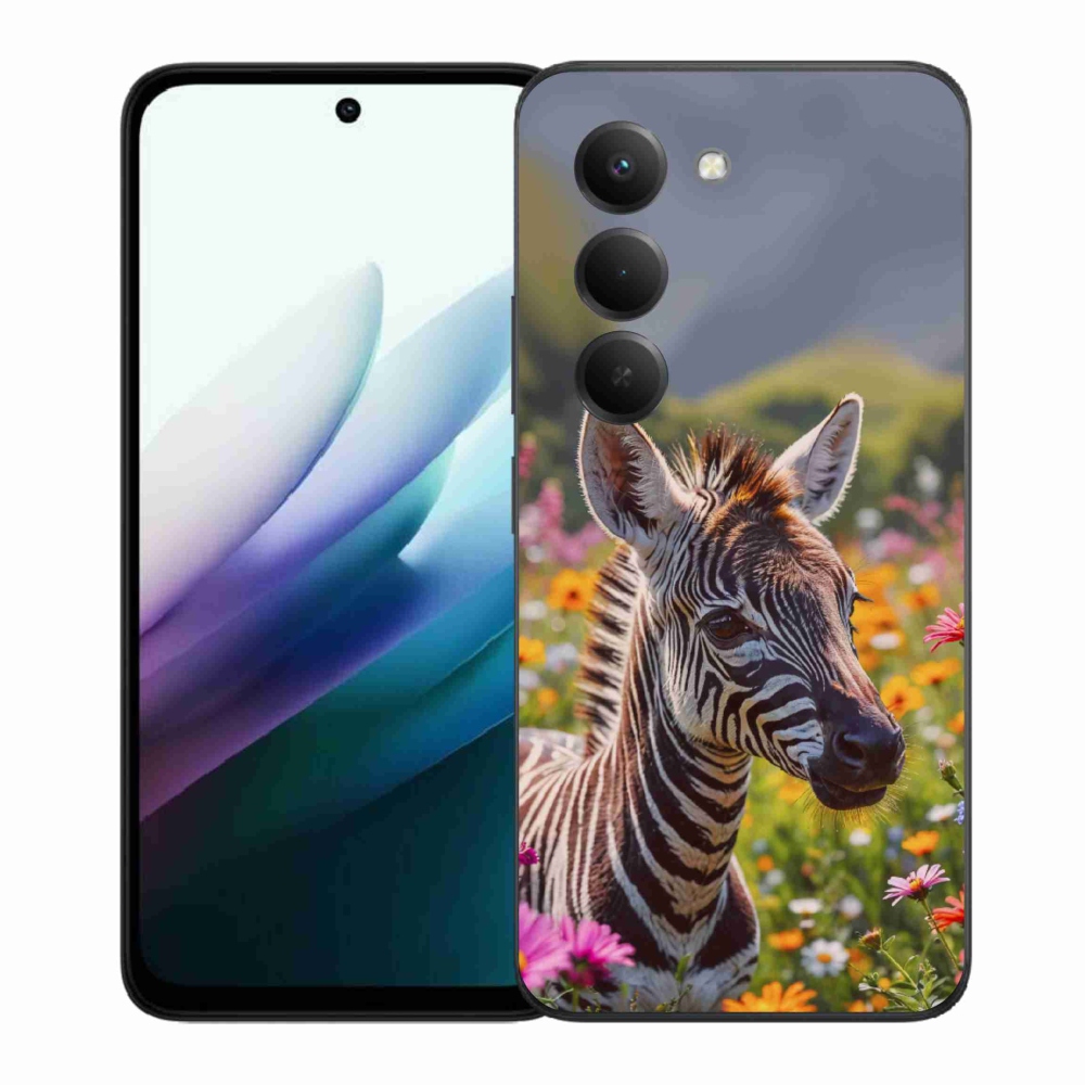 Gelový kryt mmCase na Xiaomi Redmi 15 4G/5G 171 mm - zebra na louce