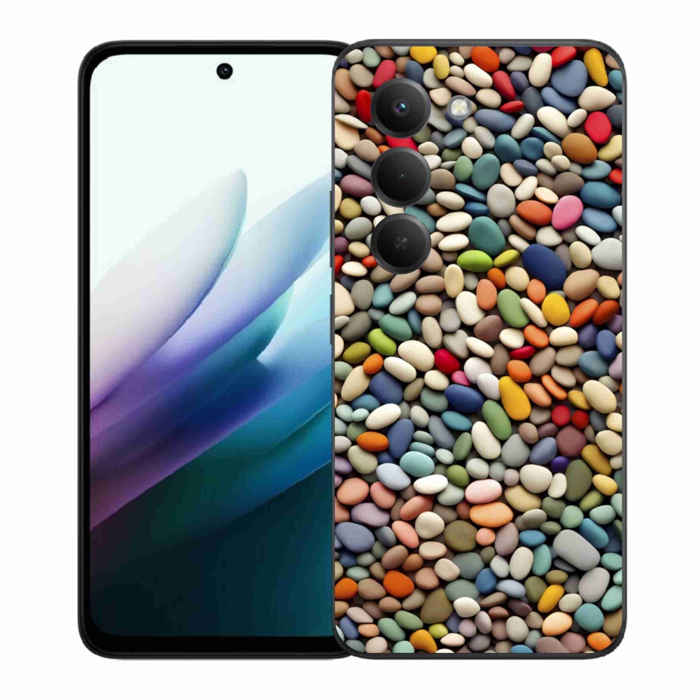 Gelový kryt mmCase na Xiaomi Redmi 15 4G/5G 171mm - barevné kamínky 2