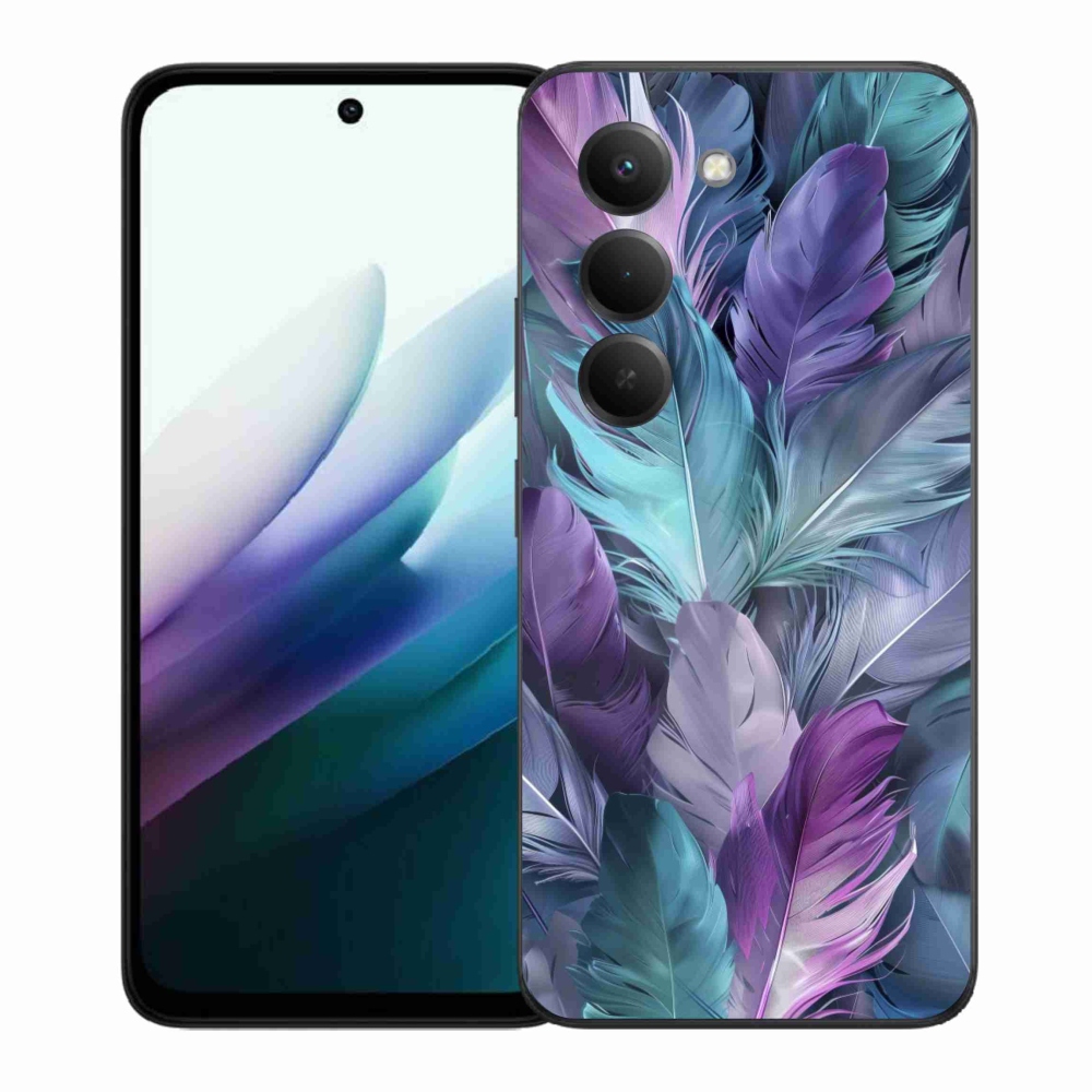 Gelový kryt mmCase na Xiaomi Redmi 15 4G/5G 171mm - barevné peří 2