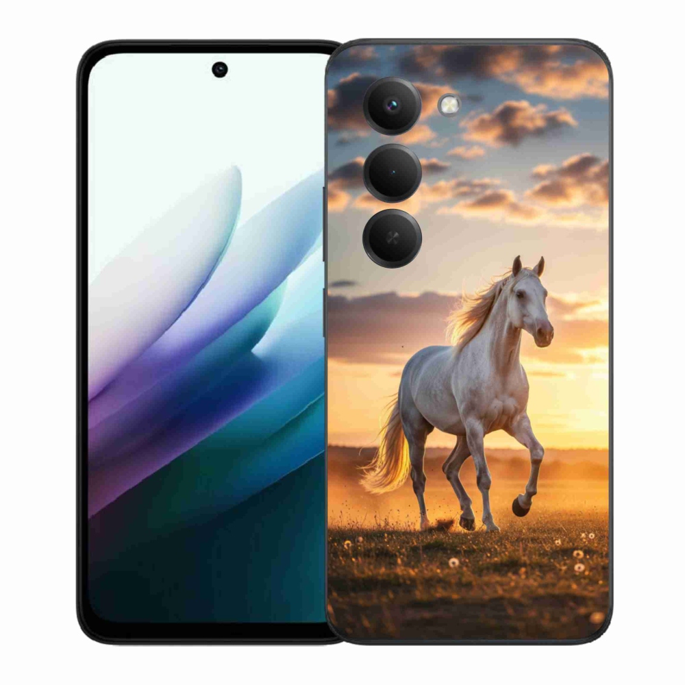 Gelový kryt mmCase na Xiaomi Redmi 15 4G/5G 171mm - běžící bílý kůň 2