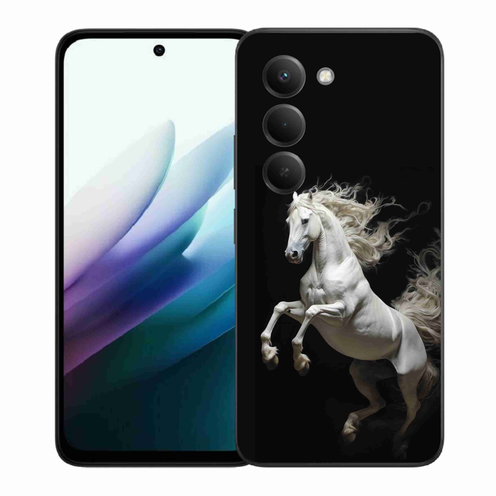 Gelový kryt mmCase na Xiaomi Redmi 15 4G/5G 171mm - bílý kůň 4