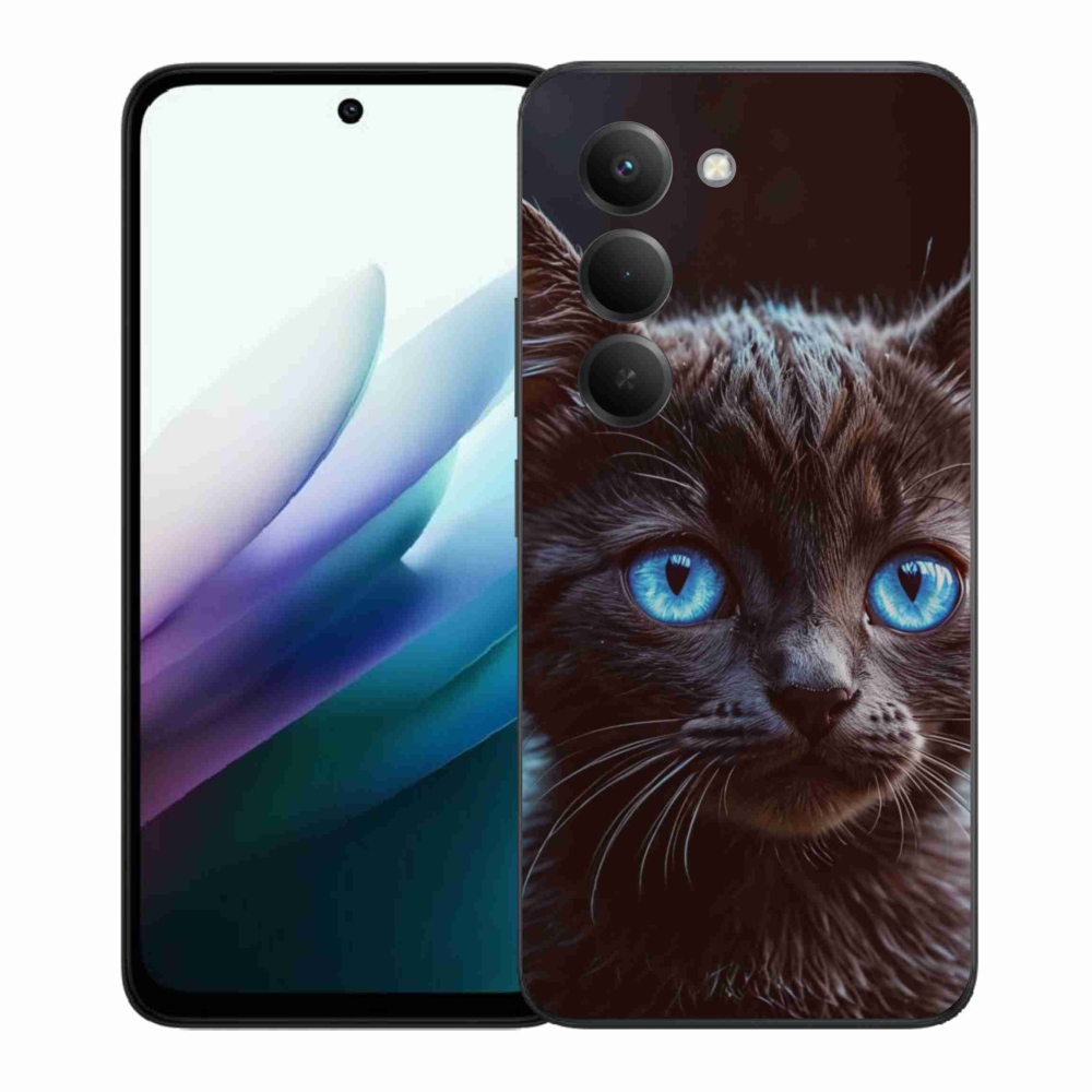 Gelový kryt mmCase na Xiaomi Redmi 15 4G/5G 171mm - černé kotě 2