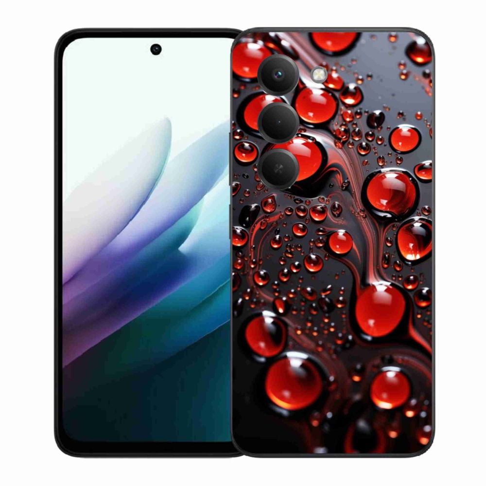 Gelový kryt mmCase na Xiaomi Redmi 15 4G/5G 171mm - červené kapky 2