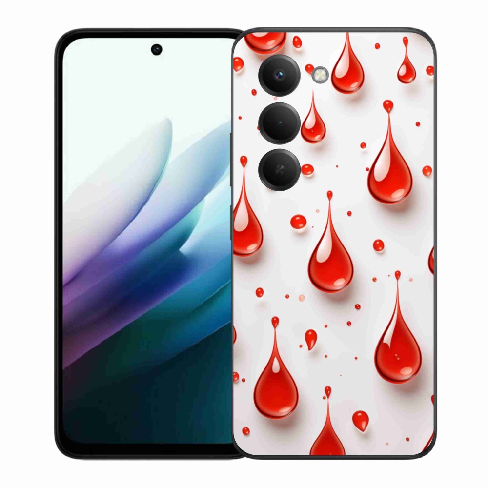 Gelový kryt mmCase na Xiaomi Redmi 15 4G/5G 171mm - červené kapky