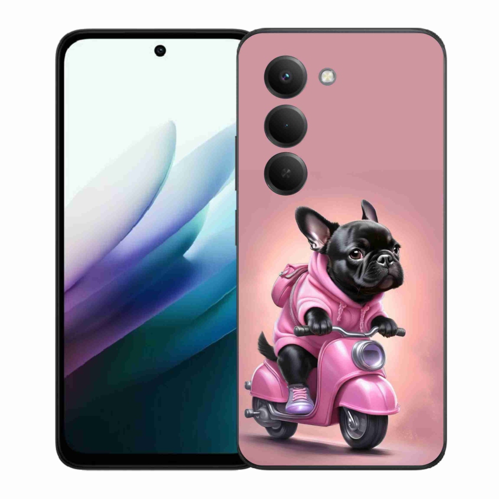 Gelový kryt mmCase na Xiaomi Redmi 15 4G/5G 171mm - francouzský buldoček na skútru