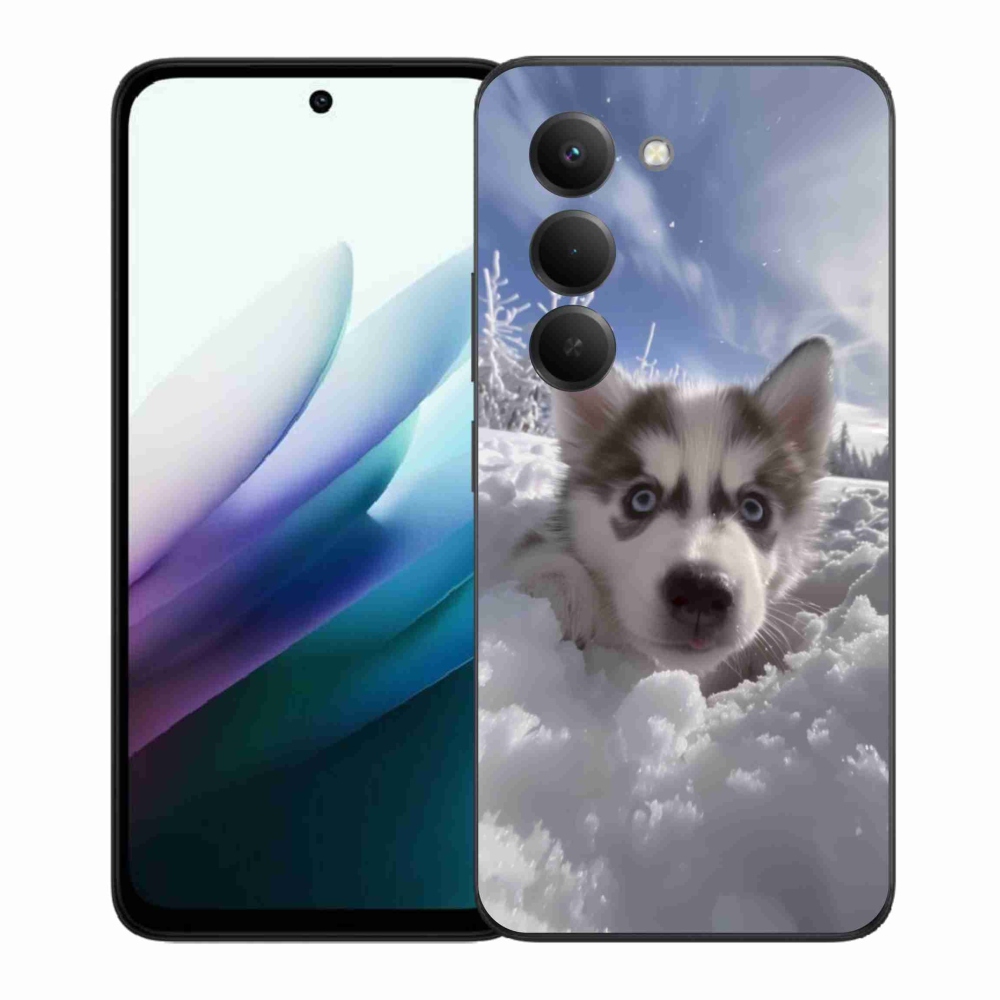 Gelový kryt mmCase na Xiaomi Redmi 15 4G/5G 171mm - husky ve sněhu