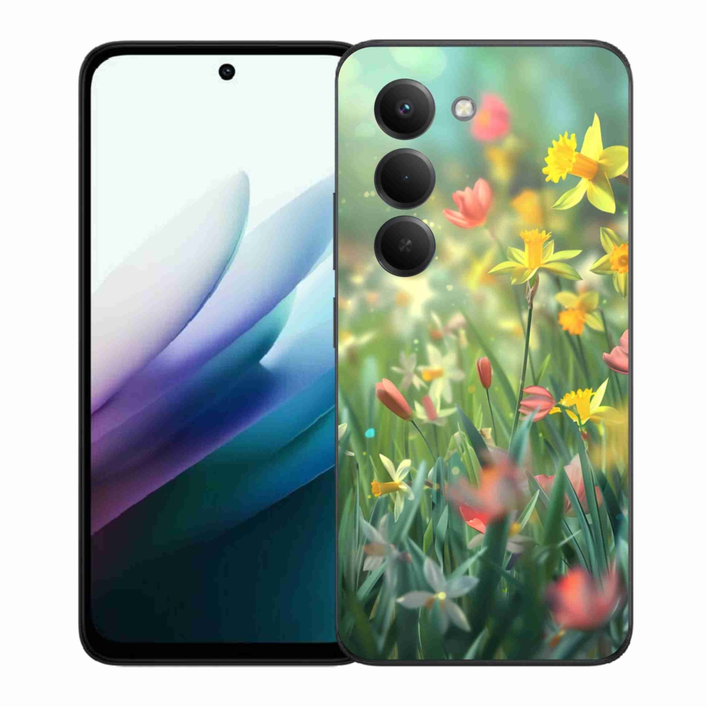 Gelový kryt mmCase na Xiaomi Redmi 15 4G/5G 171mm - jarní květy