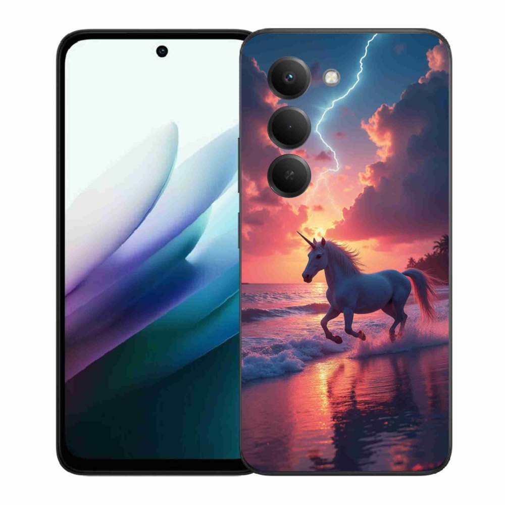 Gelový kryt mmCase na Xiaomi Redmi 15 4G/5G 171mm - jednorožec na pláži