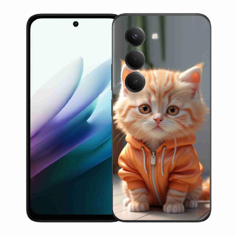 Gelový kryt mmCase na Xiaomi Redmi 15 4G/5G 171mm - kotě v mikině