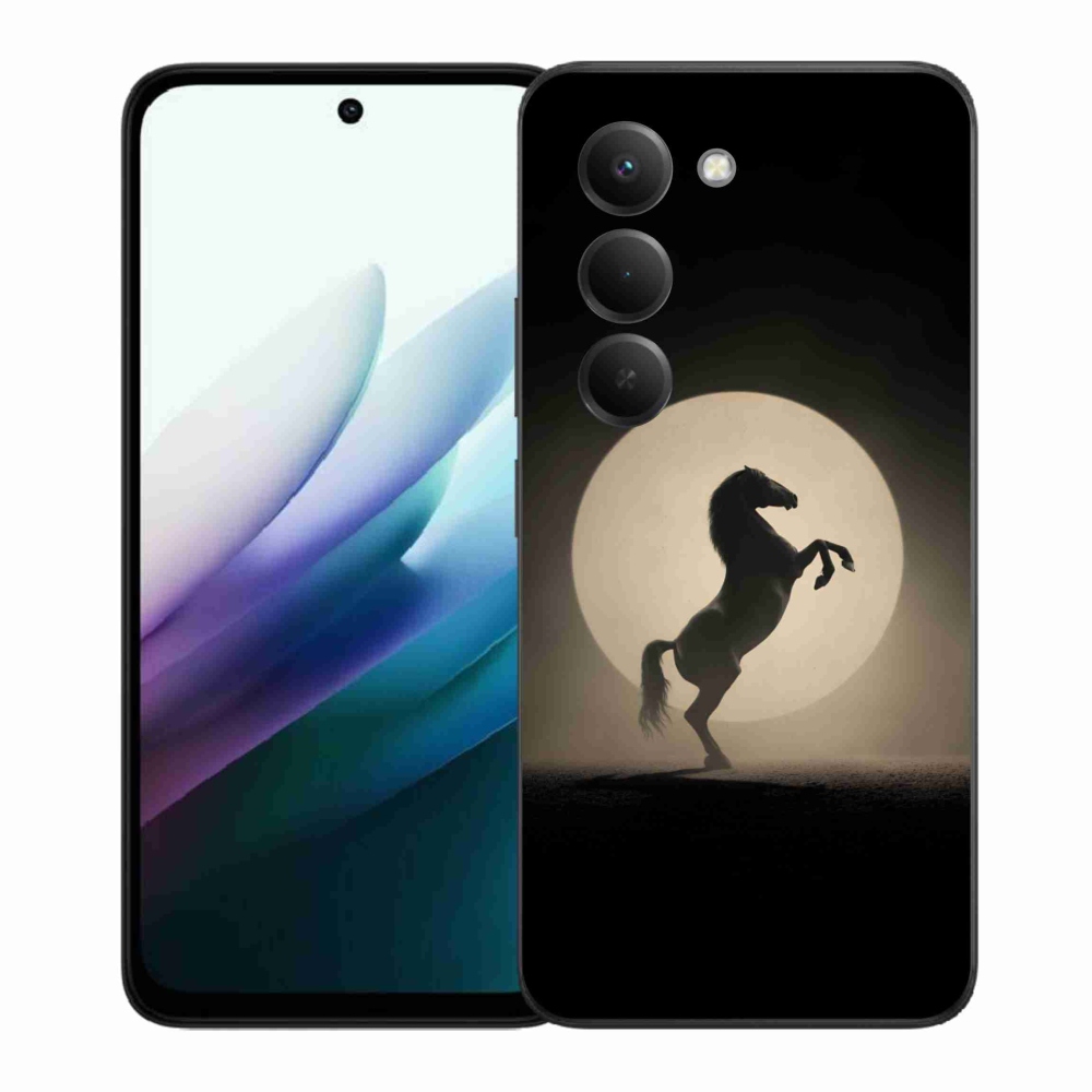 Gelový kryt mmCase na Xiaomi Redmi 15 4G/5G 171mm - kůň v siluetě