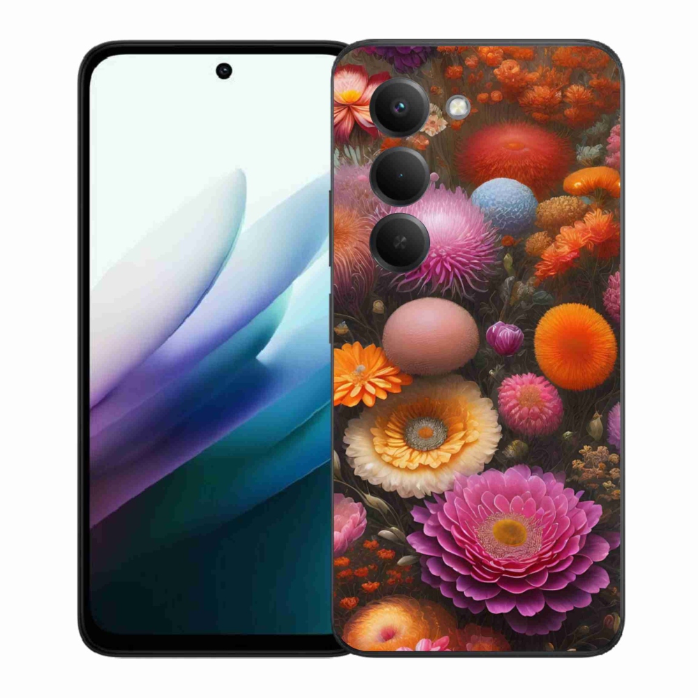 Gelový kryt mmCase na Xiaomi Redmi 15 4G/5G 171mm - květinová kompozice