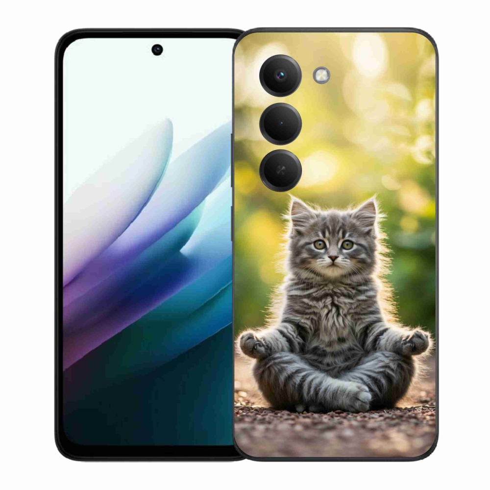 Gelový kryt mmCase na Xiaomi Redmi 15 4G/5G 171mm - meditující kotě