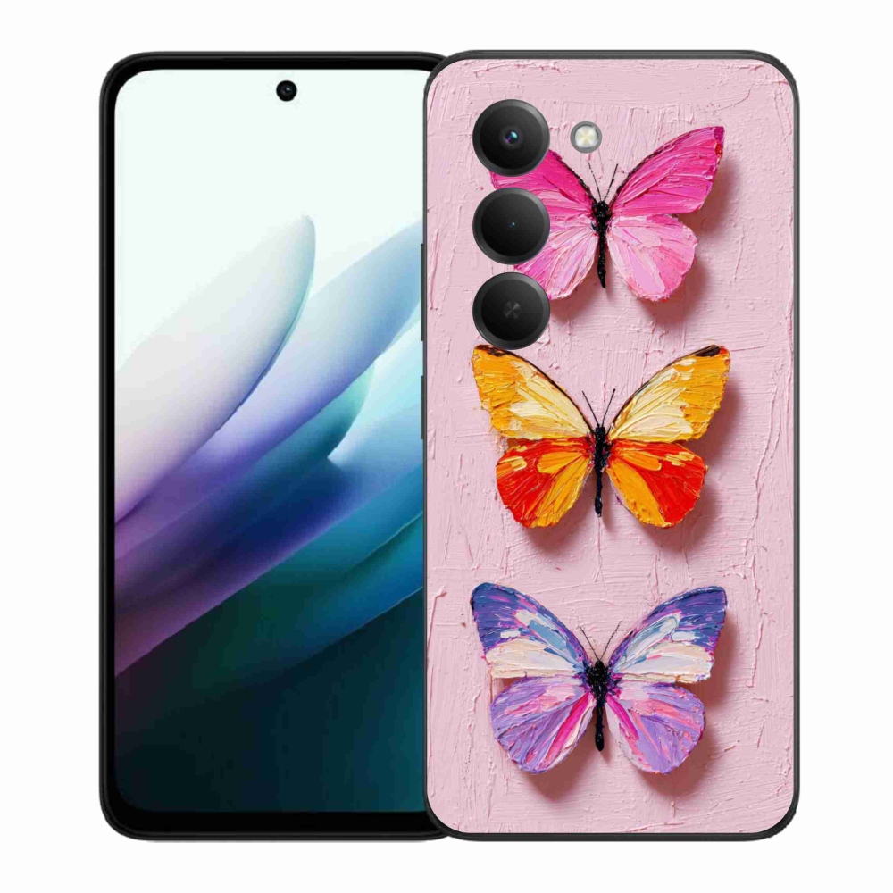 Gelový kryt mmCase na Xiaomi Redmi 15 4G/5G 171mm - motýlí trojice