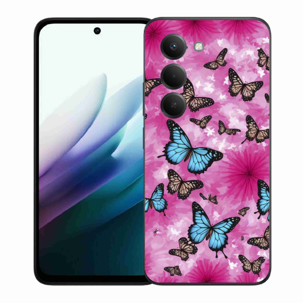 Gelový kryt mmCase na Xiaomi Redmi 15 4G/5G 171mm - motýlí zahrada