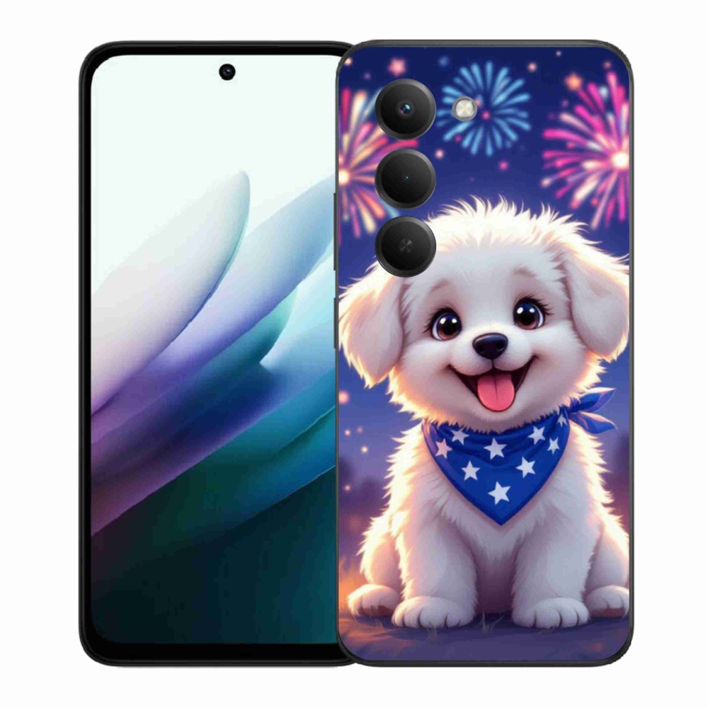 Gelový kryt mmCase na Xiaomi Redmi 15 4G/5G 171mm - slavnostní štěně