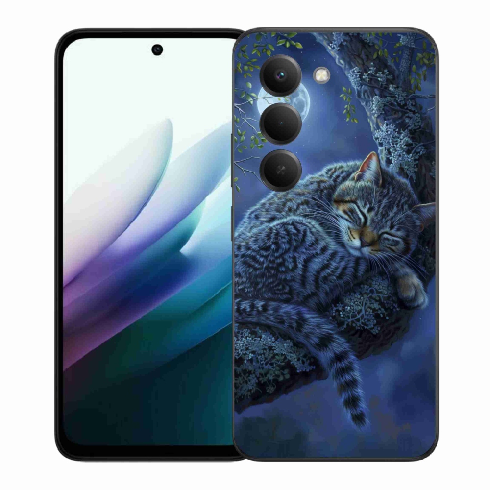 Gelový kryt mmCase na Xiaomi Redmi 15 4G/5G 171mm - spící kočka