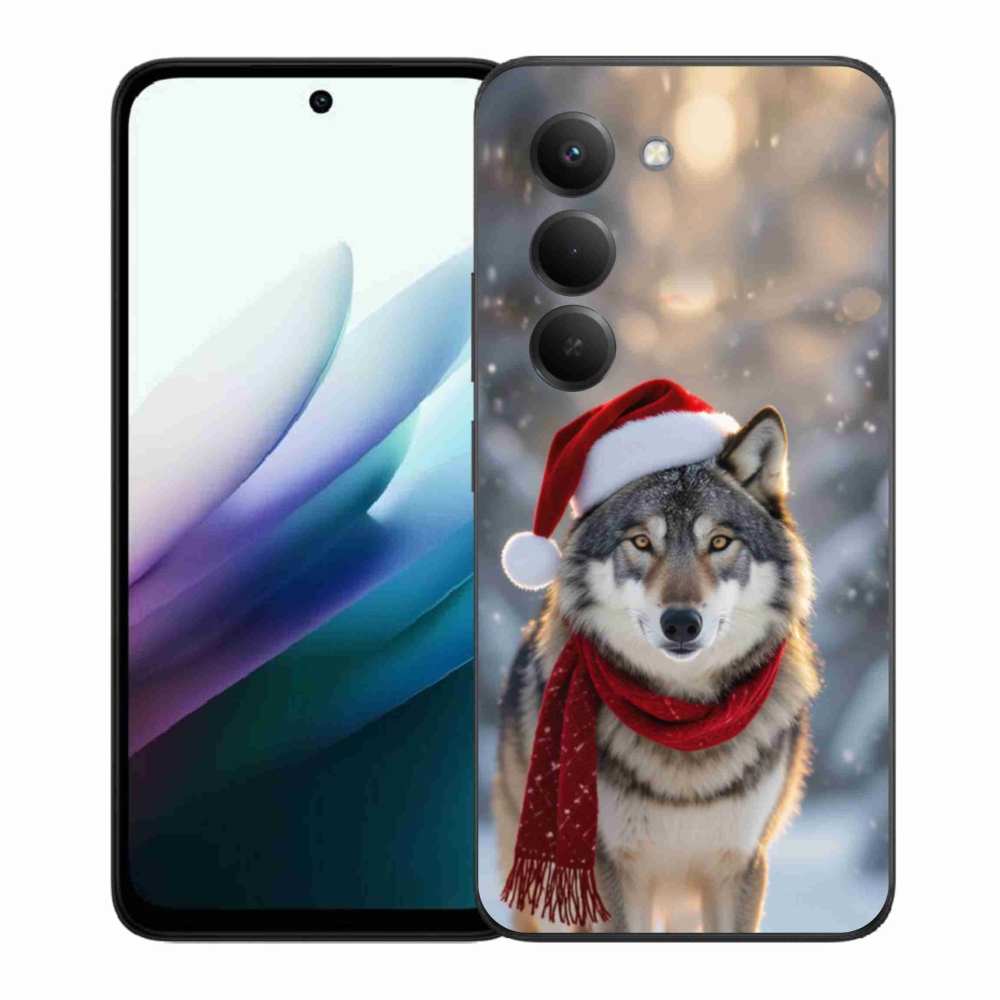 Gelový kryt mmCase na Xiaomi Redmi 15 4G/5G 171mm - vánoční vlk