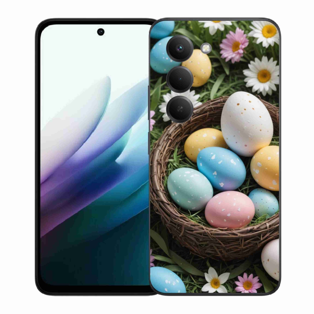 Gelový kryt mmCase na Xiaomi Redmi 15 4G/5G 171mm - velikonoční vajíčka 2