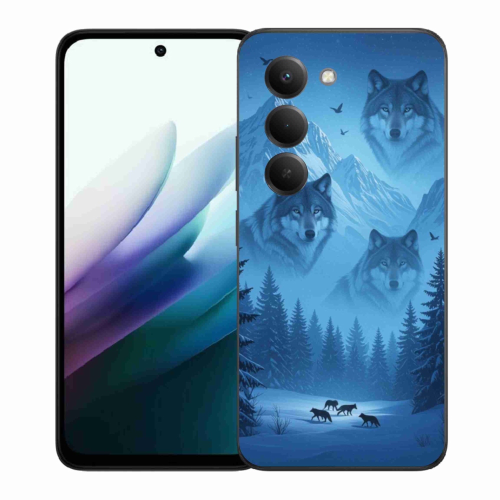 Gelový kryt mmCase na Xiaomi Redmi 15 4G/5G 171mm - vlčí smečka