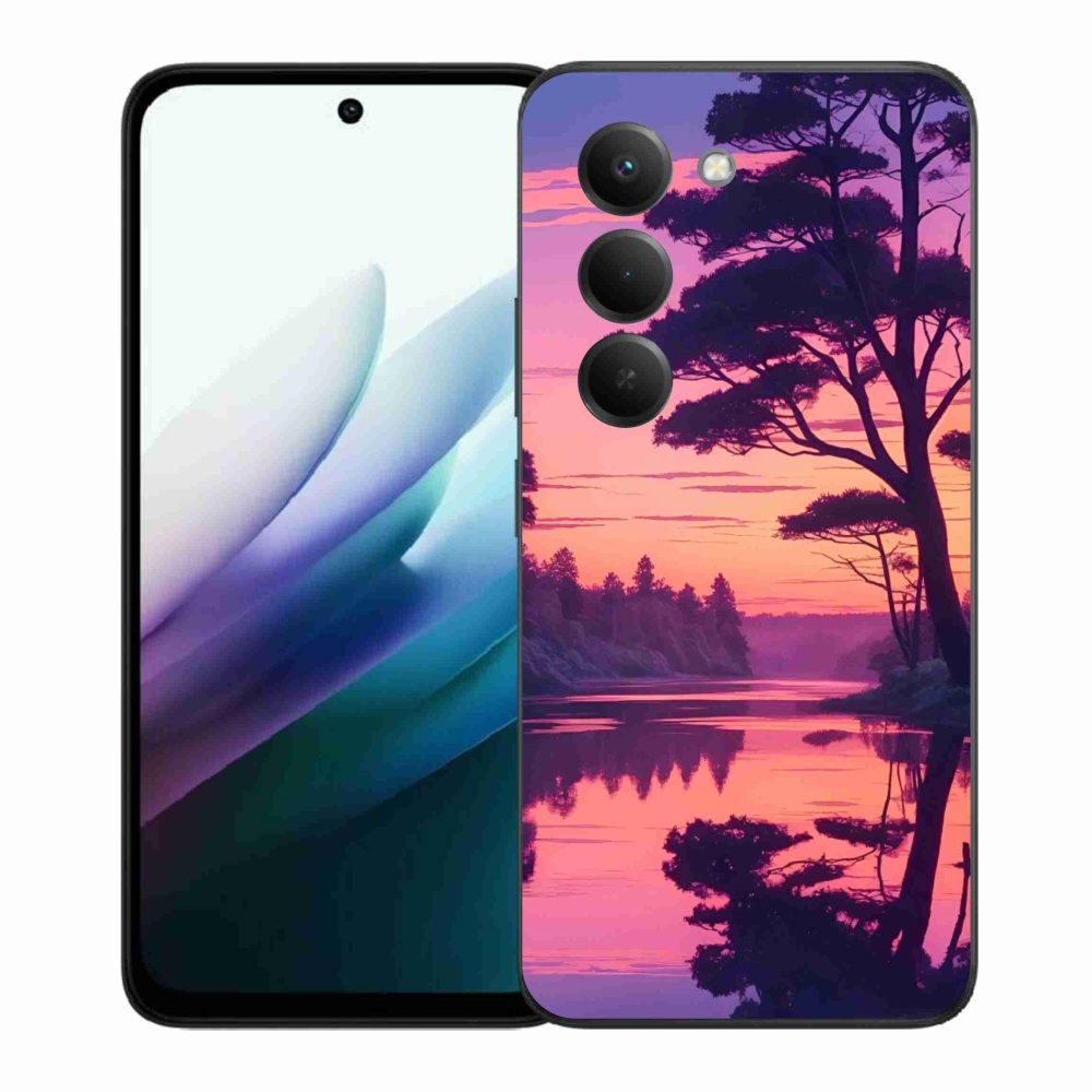 Gelový kryt mmCase na Xiaomi Redmi 15 4G/5G 171mm - západ slunce nad jezerem