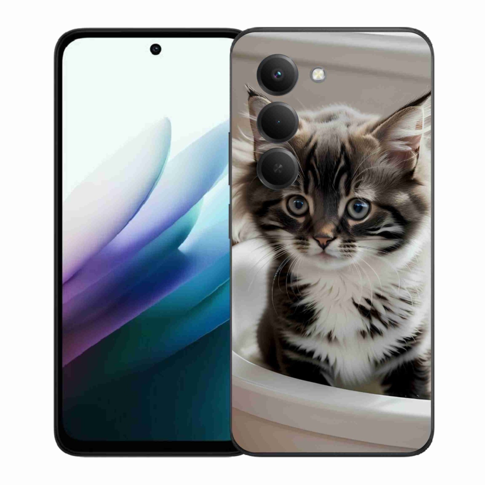 Gelový kryt mmCase na Xiaomi Redmi 15 4G/5G 171mm - zvědavé kotě