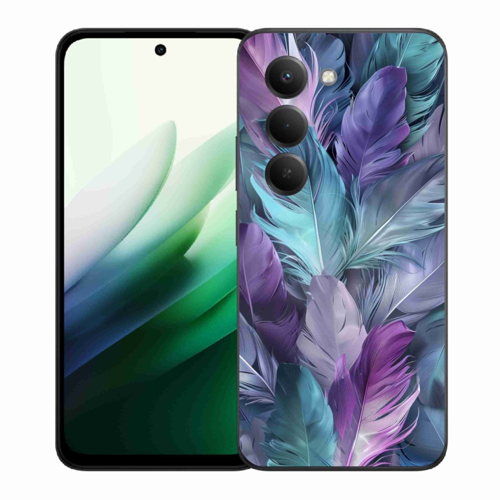 Gelový kryt mmCase na Xiaomi Redmi 15 5G (169mm) - barevné peří 2