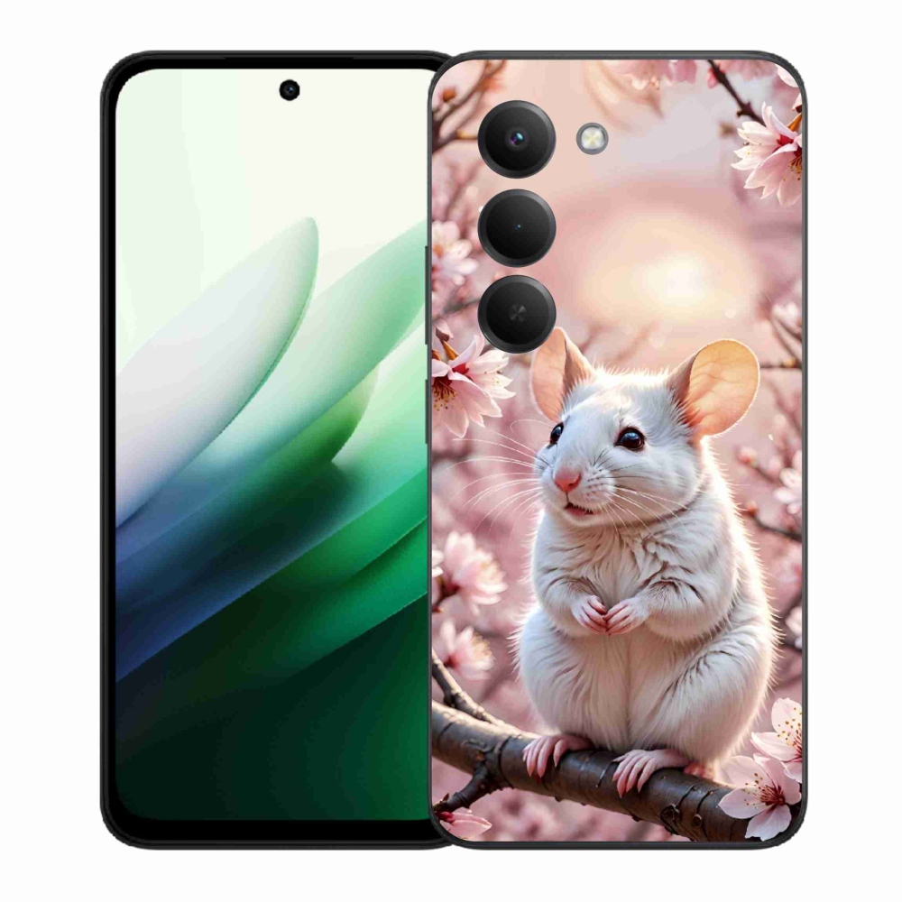 Gelový kryt mmCase na Xiaomi Redmi 15 5G 169mm - bílá myš na větvi