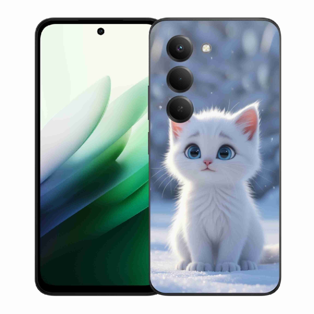 Gelový kryt mmCase na Xiaomi Redmi 15 5G 169mm - bílé kotě 3