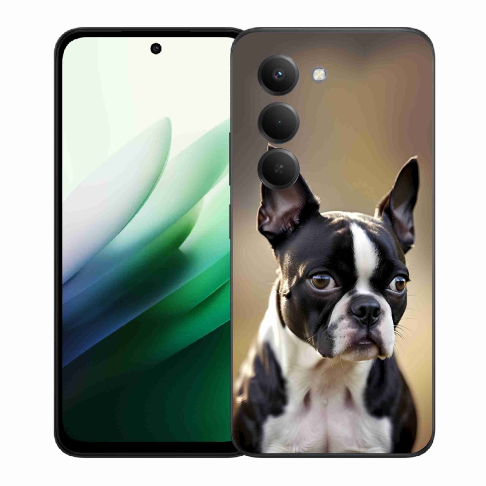Gelový kryt mmCase na Xiaomi Redmi 15 5G 169mm - bostonský teriér