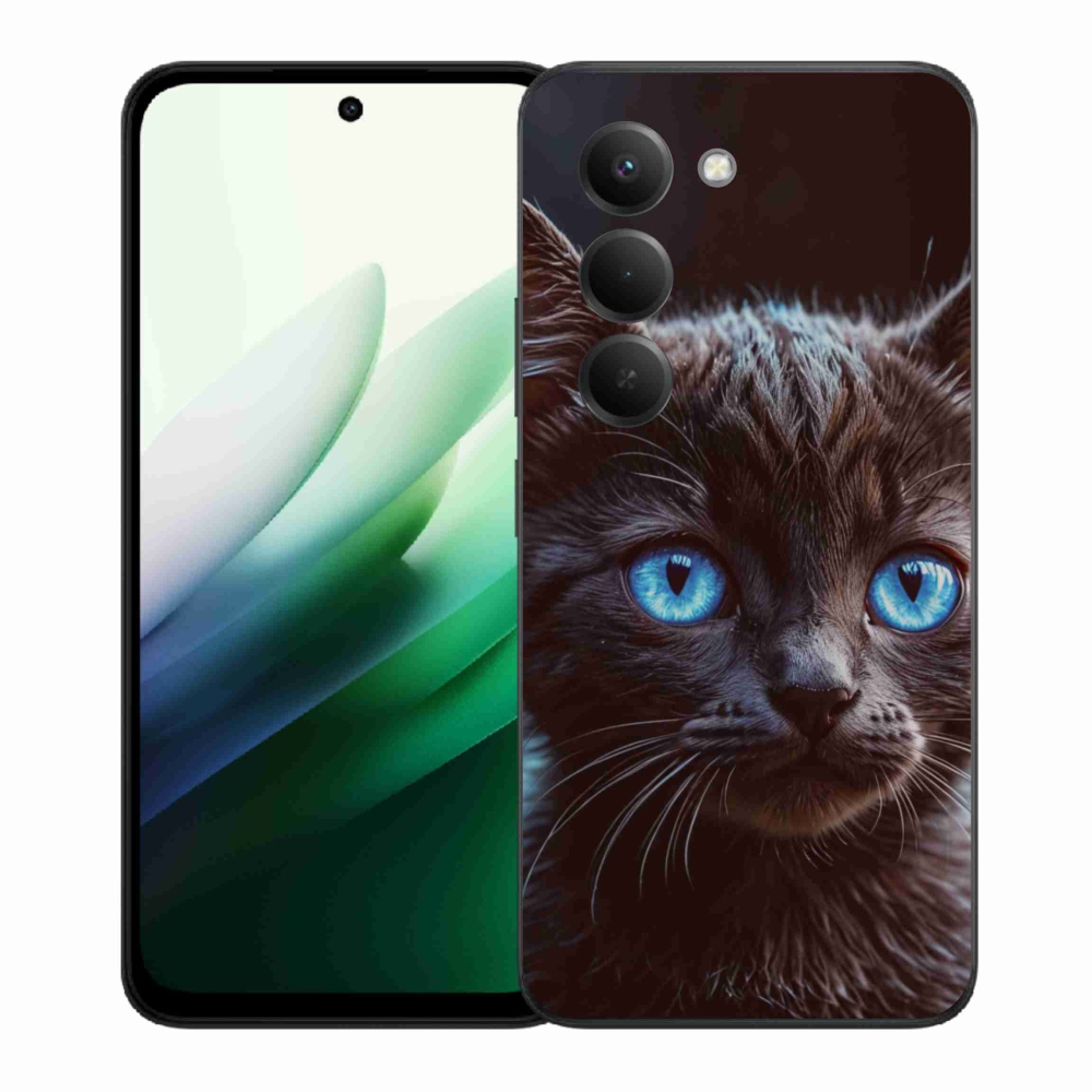 Gelový kryt mmCase na Xiaomi Redmi 15 5G (169mm) - černé kotě 2