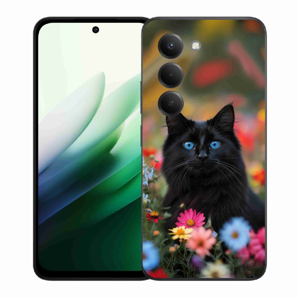 Gelový kryt mmCase na Xiaomi Redmi 15 5G 169mm - černé kotě 4