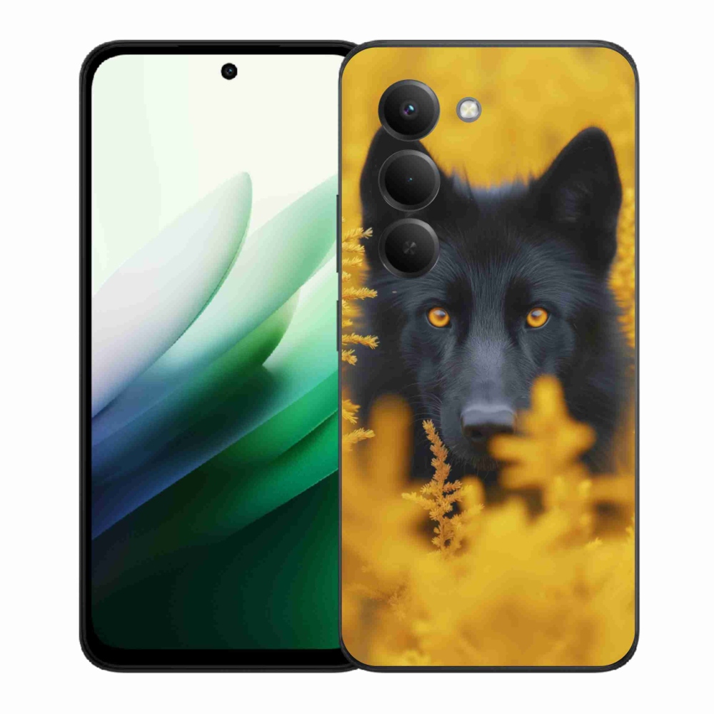 Gelový kryt mmCase na Xiaomi Redmi 15 5G (169mm) - černý vlk 2