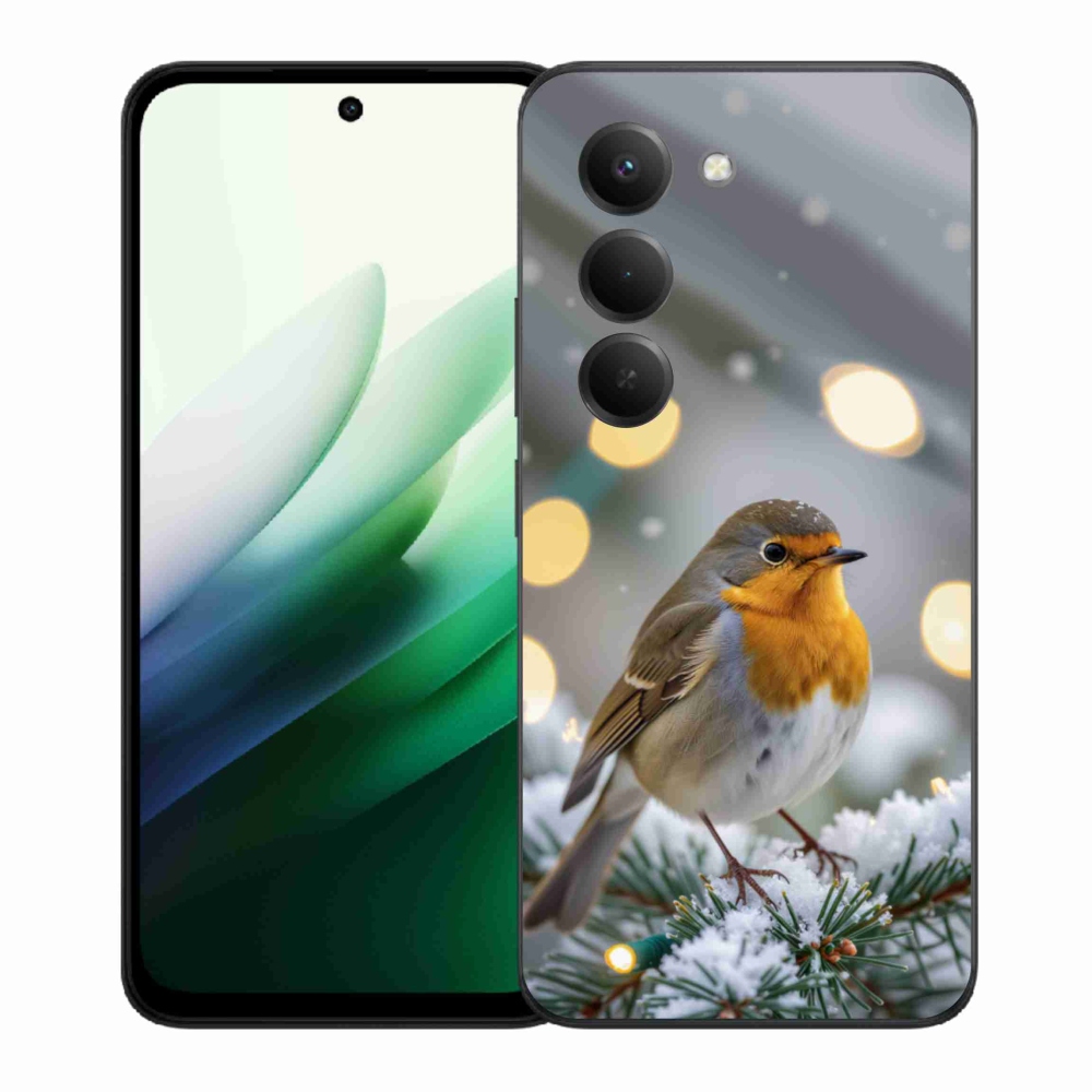 Gelový kryt mmCase na Xiaomi Redmi 15 5G 169mm - červenka v zimě