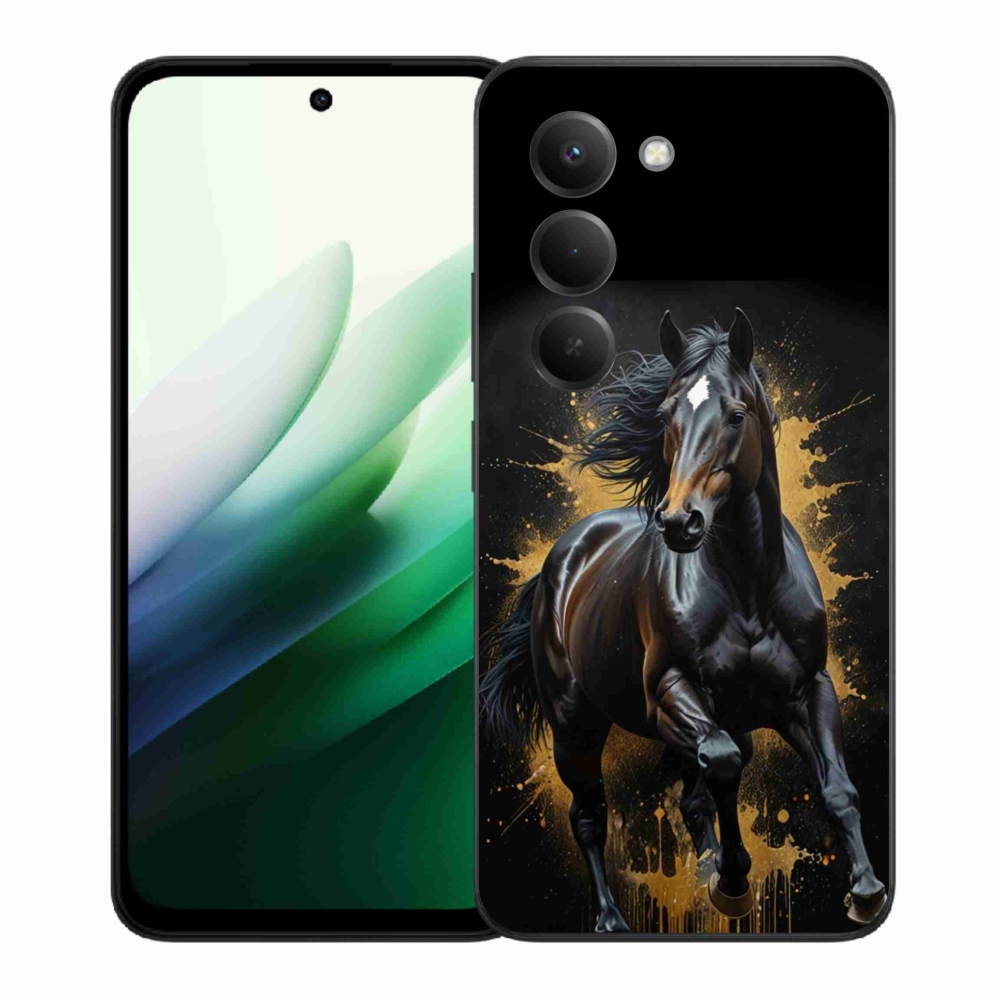 Gelový kryt mmCase na Xiaomi Redmi 15 5G 169mm - elegantní černý hřebec