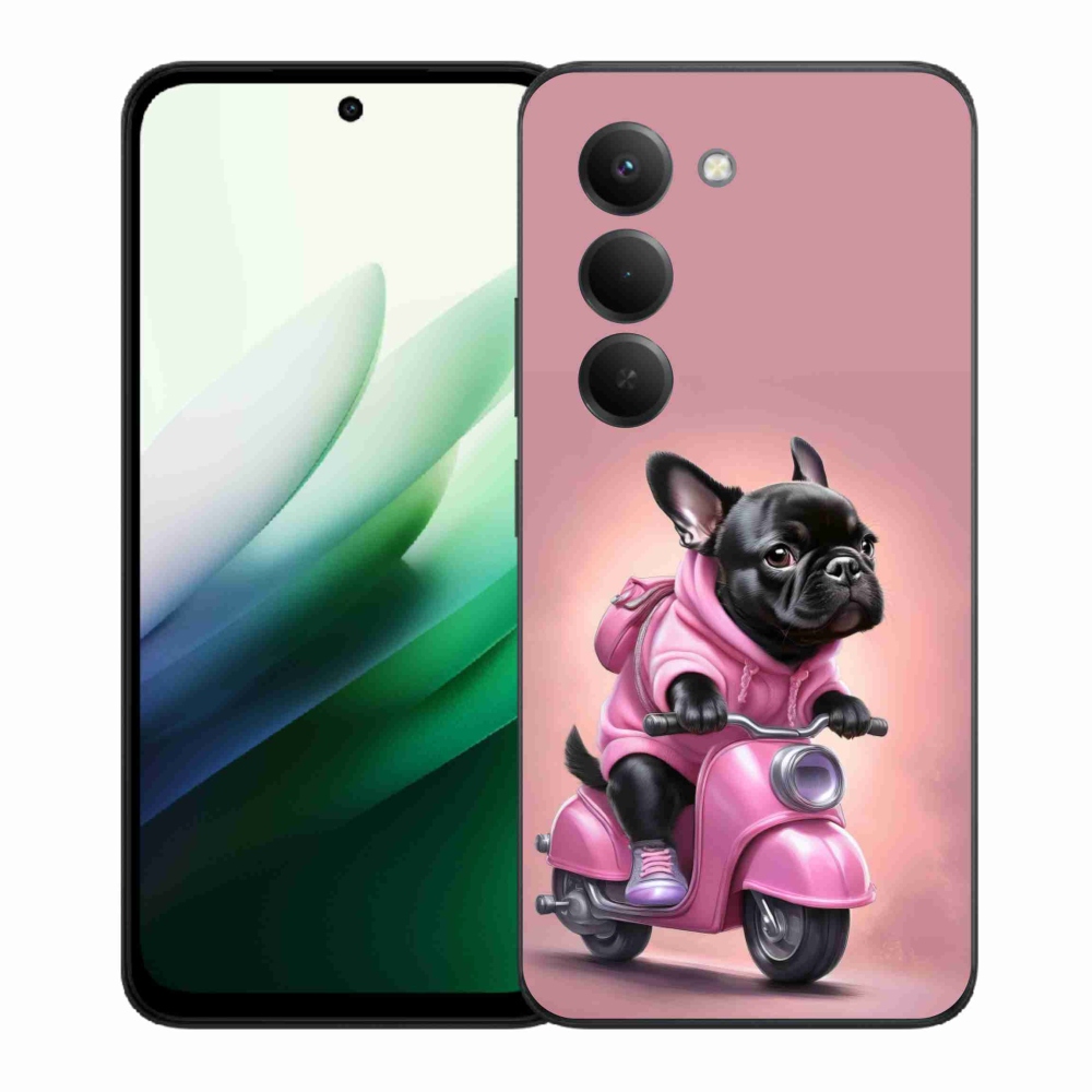 Gelový kryt mmCase na Xiaomi Redmi 15 5G (169mm) - francouzský buldoček na skútru