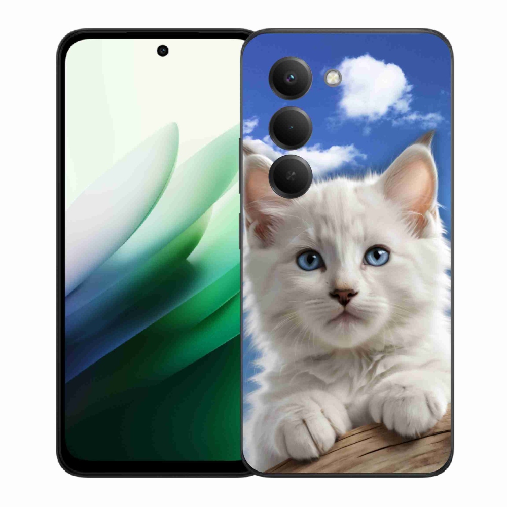 Gelový kryt mmCase na Xiaomi Redmi 15 5G 169mm - kotě a oblaka