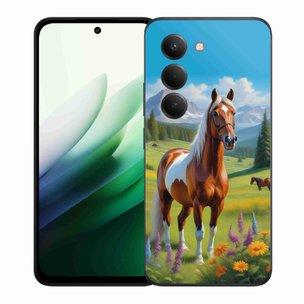 Gelový kryt mmCase na Xiaomi Redmi 15 5G 169mm - kůň na louce