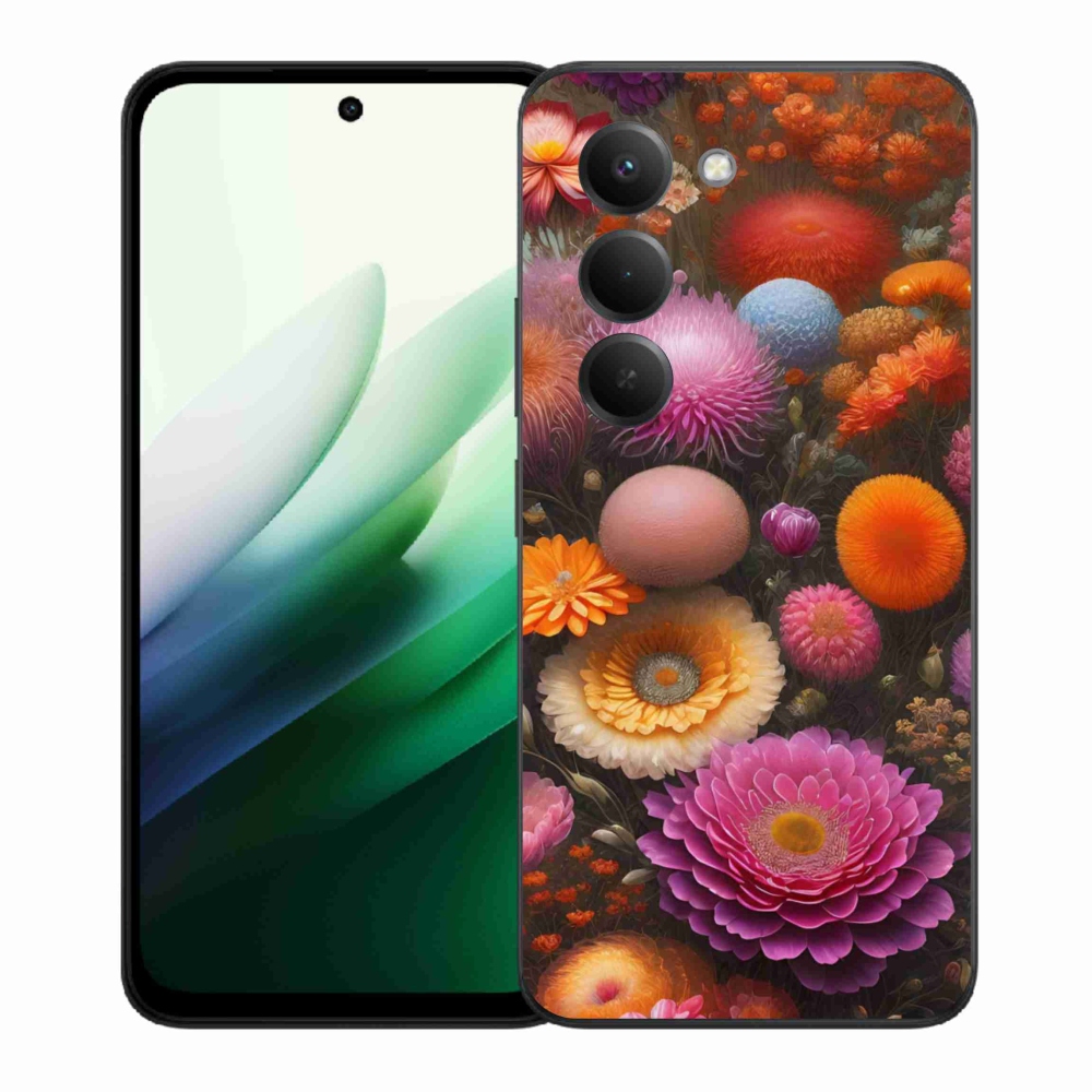 Gelový kryt mmCase na Xiaomi Redmi 15 5G (169mm) - květinová kompozice