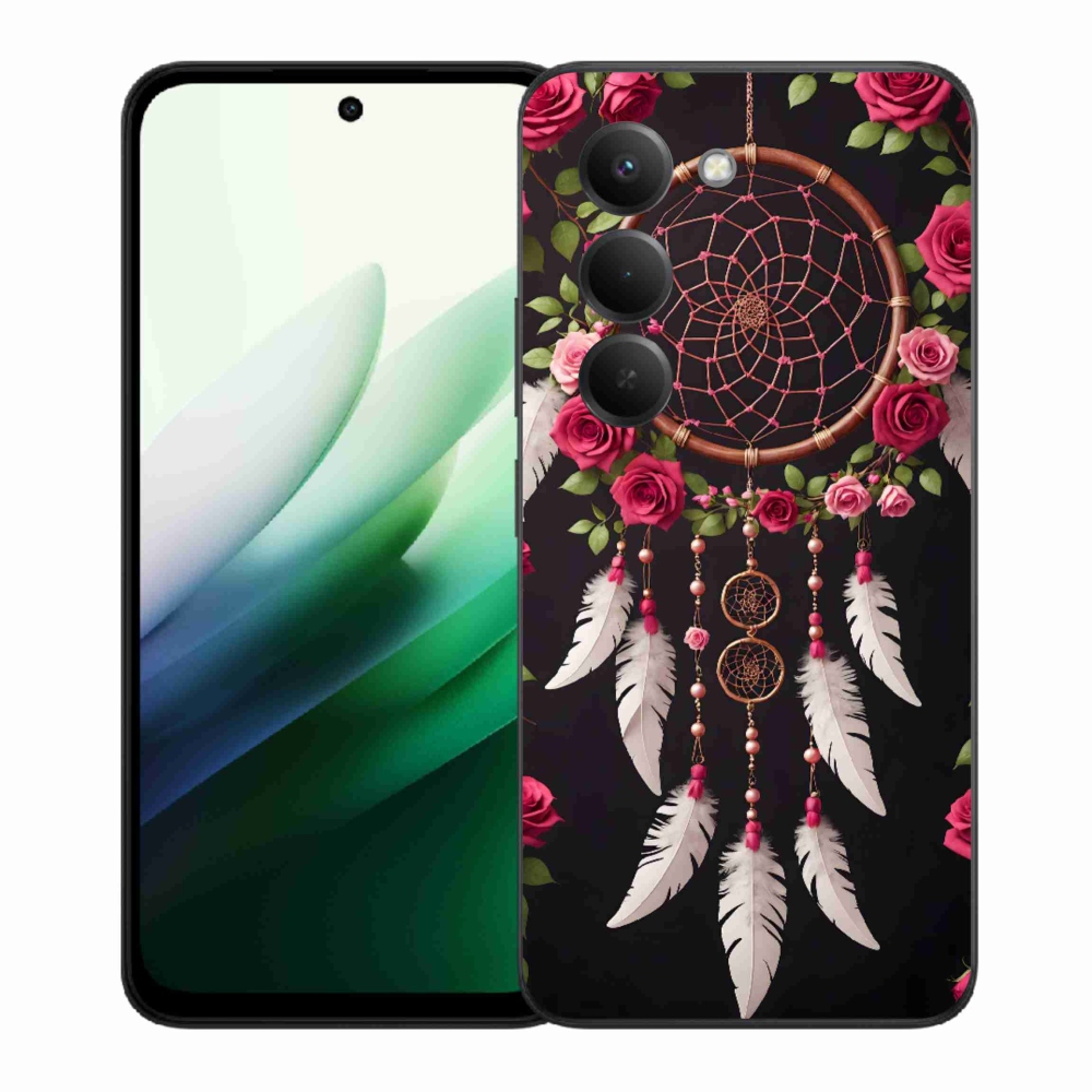 Gelový kryt mmCase na Xiaomi Redmi 15 5G 169mm - lapač snů s růžemi